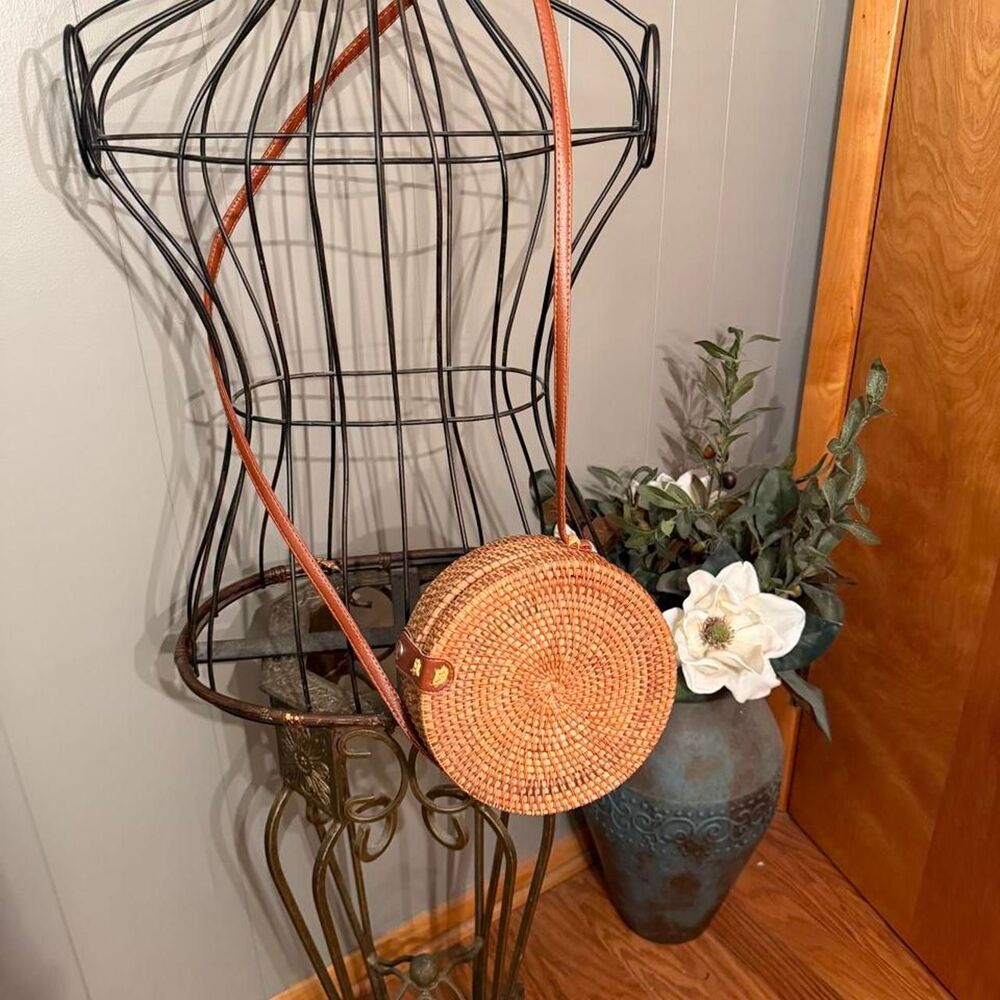 Women's Orange and Tan Bag
